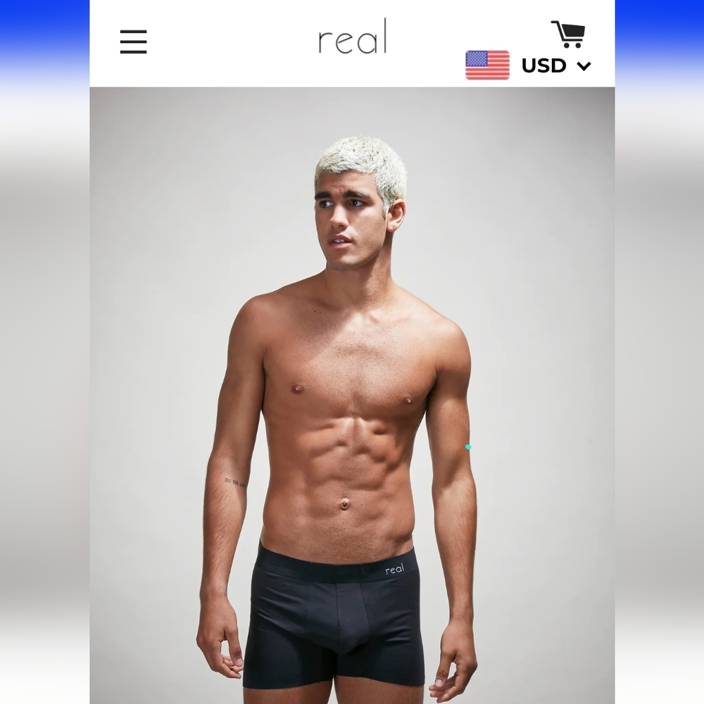 Men's Real low-rise boxer briefs NIP M Black